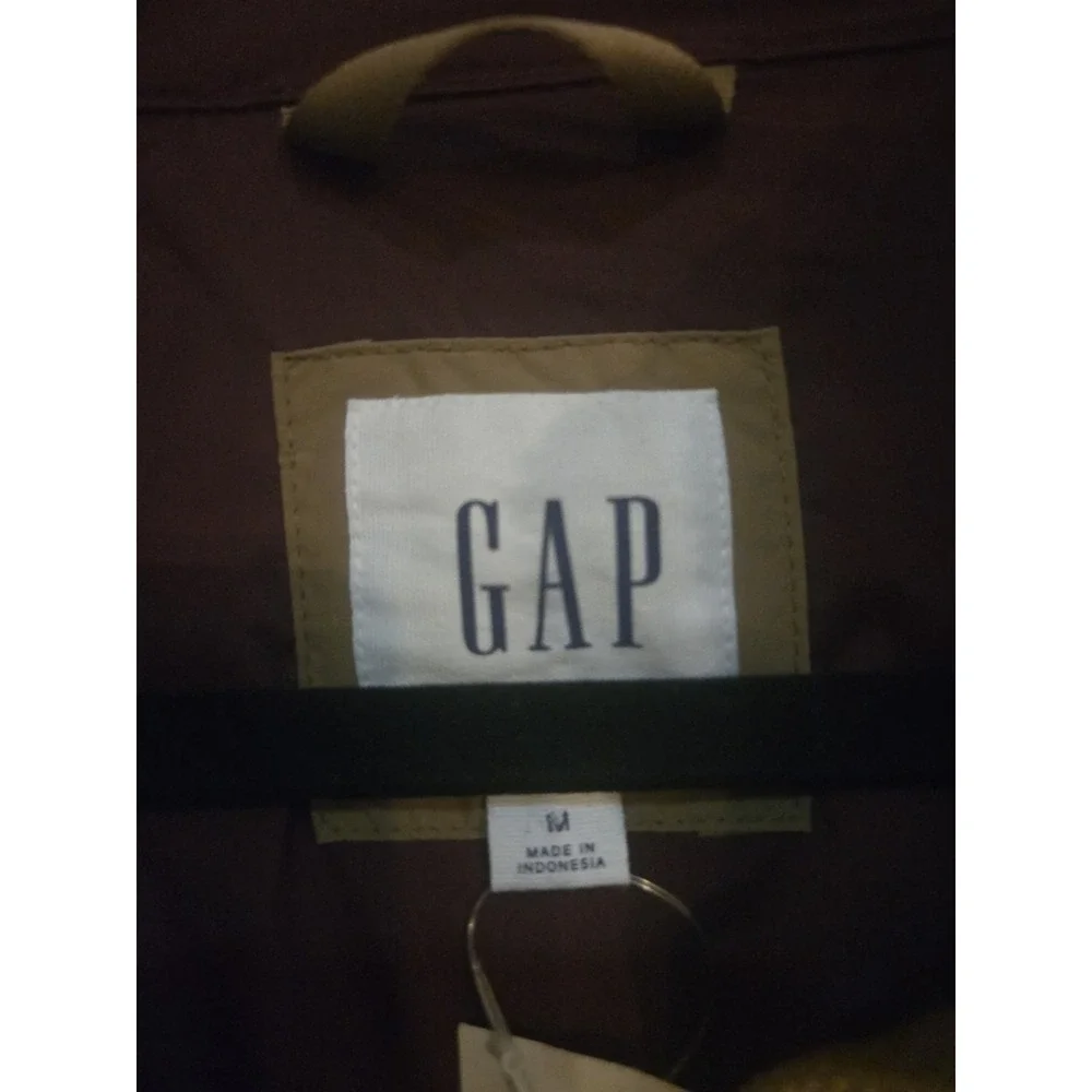 GAP Men's Quilted Puffer Vest Medium Tan Full Zip Lightweight NWT $98 Retail
